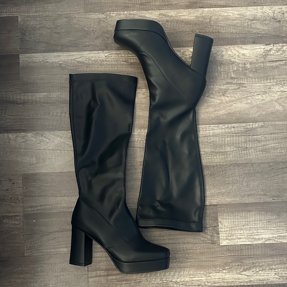 Black Knee-High Boots